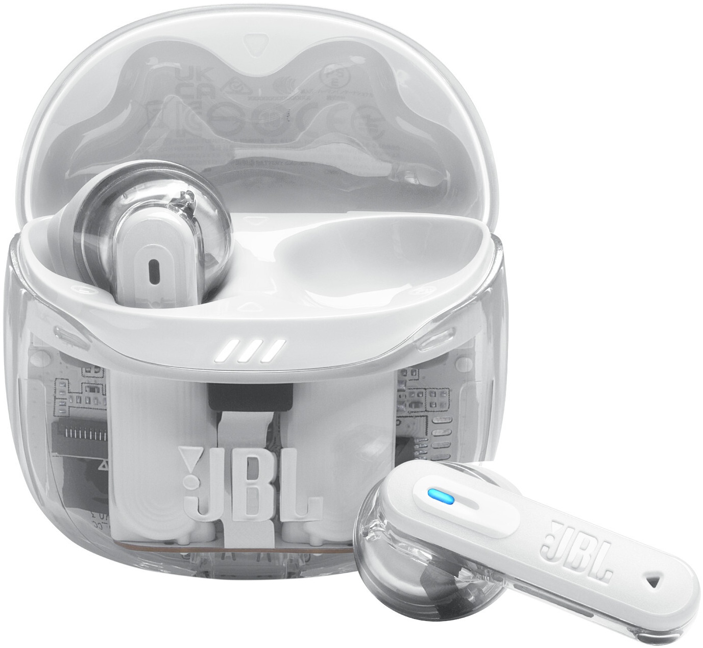 JBL Tune Flex 2 Ghost Edition bele slušalke